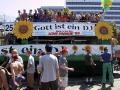 A truck playing techno in the parade
