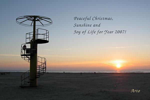 Sunrise, Sulina, Romania, October 28, 2006.