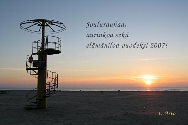 Auringonnousu, Sulina, Romania, 28. lokakuuta 2006.
