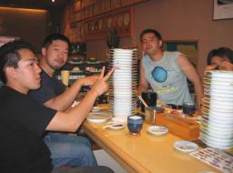 Kaiten-sushi-ravintolassa