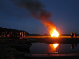 Juhannuskokko Mērsragsin campingilla