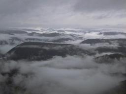 In between two layers of clouds. (69 kB)