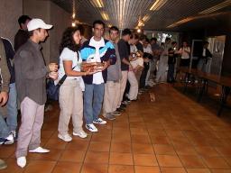 Loading food to the bus